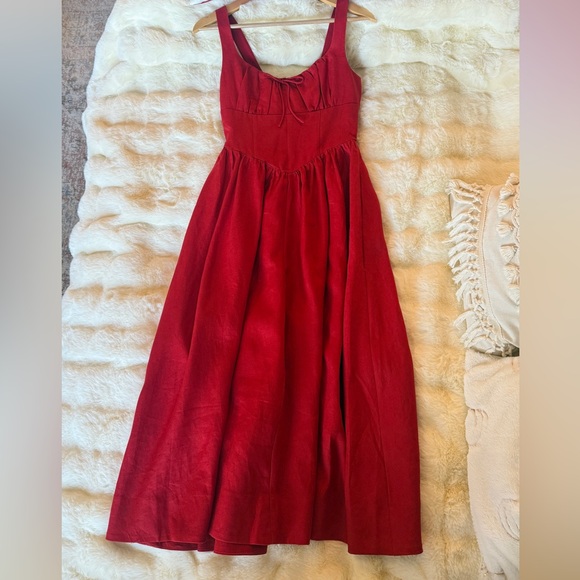 Reformation Red Midi Dress - Picture 6 of 15